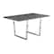 Monarch Specialties Dining Table - 36"X 60" / Grey / Chrome Metal I 1120 - alternate 1